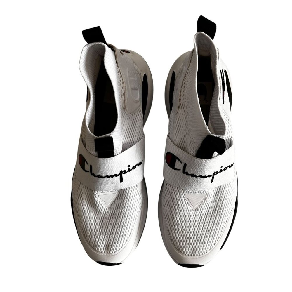 Champion XG Pro White Black High-Top Sneakers Mens Size 10.5M Sock Style - Picture 4 of 9